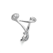 Årstidsring V4 vinter-sommer 14 kt. hvg. brill. 44* 0,008ct. + 6* 0,005ct. w/vs. (D)