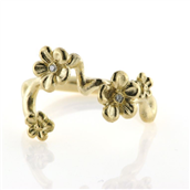 Blomster ørestik 4,4 mm. 14 kt. (uden sten)