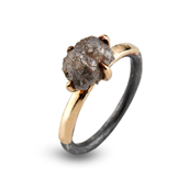 By Birdie Victoria Ring sølv m.14kt og 3,0 ct. diamant (str. 48-60)