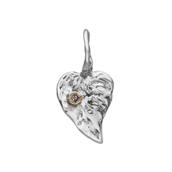 By Birdie Zenith Heart Silver vedhæng sølv m. diamant