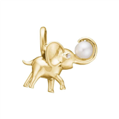 By Birdie Hannibal Gold vedhæng 14 kt. guld m. 0,02ct. brillant + ferskvandsperle