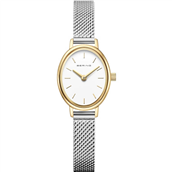 Bering Classic Oval dameur stål gulddoublé 20mm 3bar