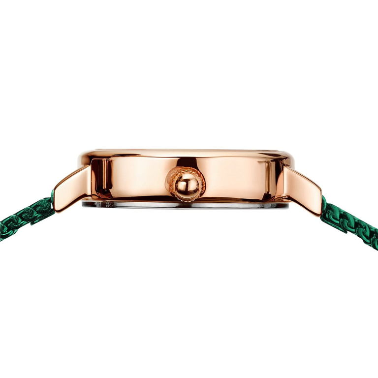 Bering Classic dameur rosa stål grøn mesh lænke 22mm safirglas lilla urskive | Bering - Køb hos pindj.dk