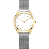 Bering Classic Solar dameur stål gulddoublé 5bar 31mm