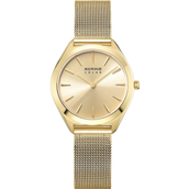 Bering Classic Solar dameur stål gulddoublé 5bar 31mm