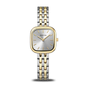 Bering Classic dameur kvadratisk stål gulddoublé 26mm 3bar
