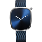 Bering Classic ur unisex stål blå meshlænke blå skive safirglas 40mm