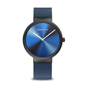 Bering Classic Herreur blå skive, blå meshlænke stål, 5 ATM, 39mm