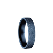 Bering ring Arctic Symphony inderring stål bred glitrende blå (str. 50-70)