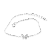 By Pind armbånd  Butterfly sølv rhd. m  syn.zir.