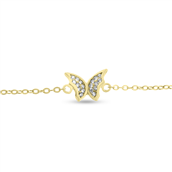By Pind armbånd  Butterfly sølv forgyldt m  syn.zir.
