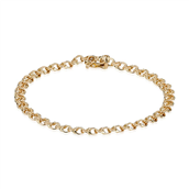 Armbånd bismark 14kt bredde 4,00mm 18,5cm (kasselås)