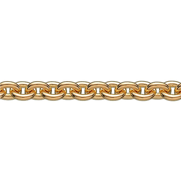 Kæde anker rund sølv forgyldt t 0,50/br 1,8mm