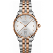 *Certina DS Powermatic automatik Herreur stål bicolour, lys skive, dato, lænke