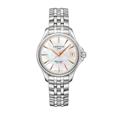 Certina DS Action dameur, stållænke, perlemor skive, dato, safirglas, 0,007 ct, 34 mm