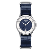 Certina DS-6 Lady dameur blå læderrem nato stål 10bar 35mm