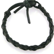 *Men By Pind armbånd flettet læder i sort