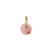 *Design Letters Stenvedhæng pink opal forgyldt sølv