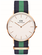 *Daniel Wellington herreur Classic Warwick, natorem, stål rosaforgyldt, 40mm