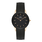 *Daniel Wellington Iconic Motion, rosadoubléstål, gummirem, 32mm