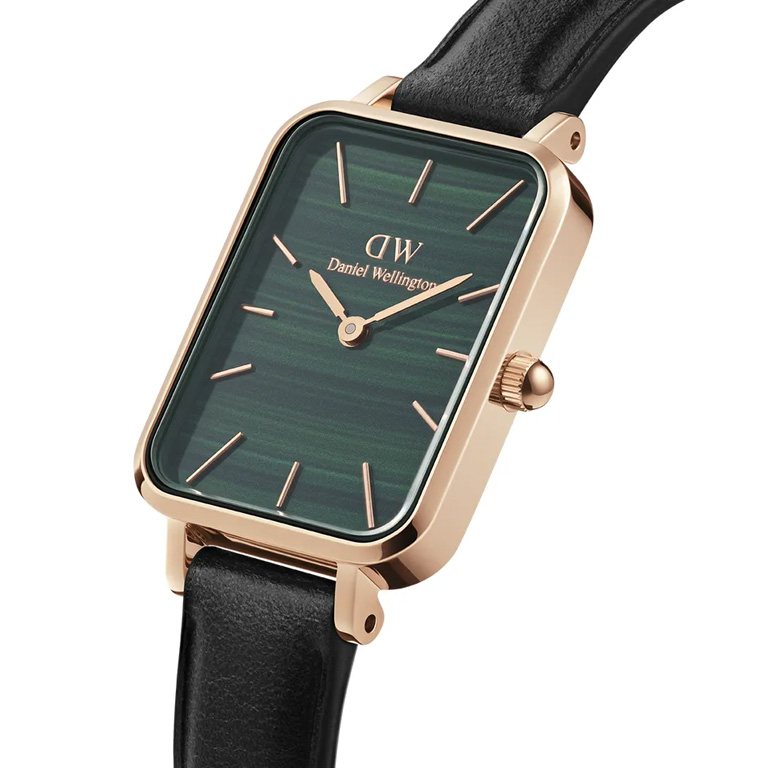 Daniel Wellington Quadro Sheffield Rose Green | Wellington ure - Køb hos pindj.dk