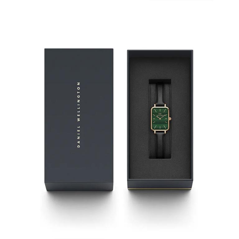 Daniel Wellington Quadro Sheffield Rose Green | Wellington ure - Køb hos pindj.dk