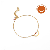 ENAMEL Copenhagen Gift A Smile armbånd forgyldt sølv + emalje (15 + 3cm)