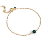 ENAMEL Copenhagen Balloon Petrolgreen armbånd forgyldt sølv (15+3cm)