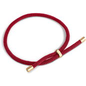 ENAMEL Copenhagen Color Cord Bordeaux armbånd forgyldt sølv (23 cm)