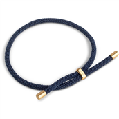 ENAMEL Copenhagen Color Cord Night Blue armbånd forgyldt sølv (23 cm)