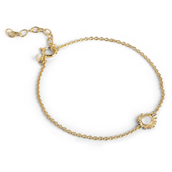 ENAMEL Copenhagen Sunshine Daisy armbånd forgyldt sølv (15+3cm)
