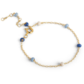 ENAMEL Copenhagen Lola Bold Marine armbånd forgyldt sølv (15 + 4 cm)