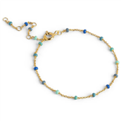 ENAMEL Copenhagen Lola Atlantic armbånd forgyldt sølv m. emalje (15 + 4 cm)