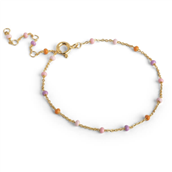 ENAMEL Copenhagen Lola Blush armbånd forgyldt sølv m. emalje (15 + 4 cm)
