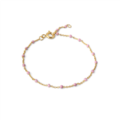 *ENAMEL Copenhagen Lola Light Pink armbånd sølv forgyldt (15,5 + 2 cm) 