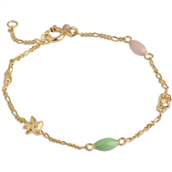 *ENAMEL Copenhagen Oceania armbånd sølv forgyldt m. emalje og zirkoniasten (15,5 + 2cm)