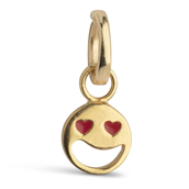 ENAMEL Copenhagen Charm - Funky Smiley forgyldt sølv m. emalje