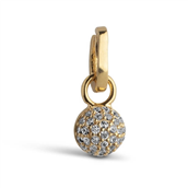 ENAMEL Copenhagen Charm - Disco Ball forgyldt sølv m. cz