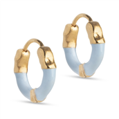 *ENAMEL Copenhagen Lina Large hoops Light Blue forgyldt sølv