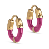 *ENAMEL Copenhagen Lina Small øreringe Fuchsia Pink forgyldt sølv