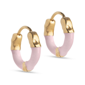 *ENAMEL Copenhagen Lina Small øreringe Light Pink forgyldt sølv