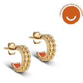 ENAMEL Copenhagen Gift A Smile øreringe forgyldt sølv + emalje