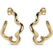 ENAMEL Copenhagen Curly øreringe forgyldt sølv