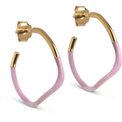 ENAMEL Copenhagen Sway Light Pink øreringe forgyldt sølv