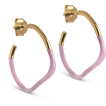 ENAMEL Copenhagen Sway Light Pink øreringe forgyldt sølv