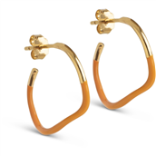 ENAMEL Copenhagen Sway Orange øreringe forgyldt sølv