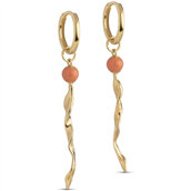 *ENAMEL Copenhagen Mona Light Coral øreringe forgyldt sølv