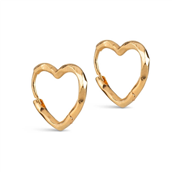 ENAMEL Copenhagen Organic Heart Small øreringe forgyldt sølv