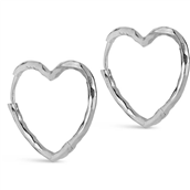 ENAMEL Copenhagen Organic Heart Medium øreringe sølv