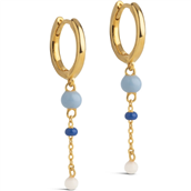 ENAMEL Copenhagen Lola Bold Marine øreringe forgyldt sølv m. emalje